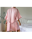 pink satin pajama set